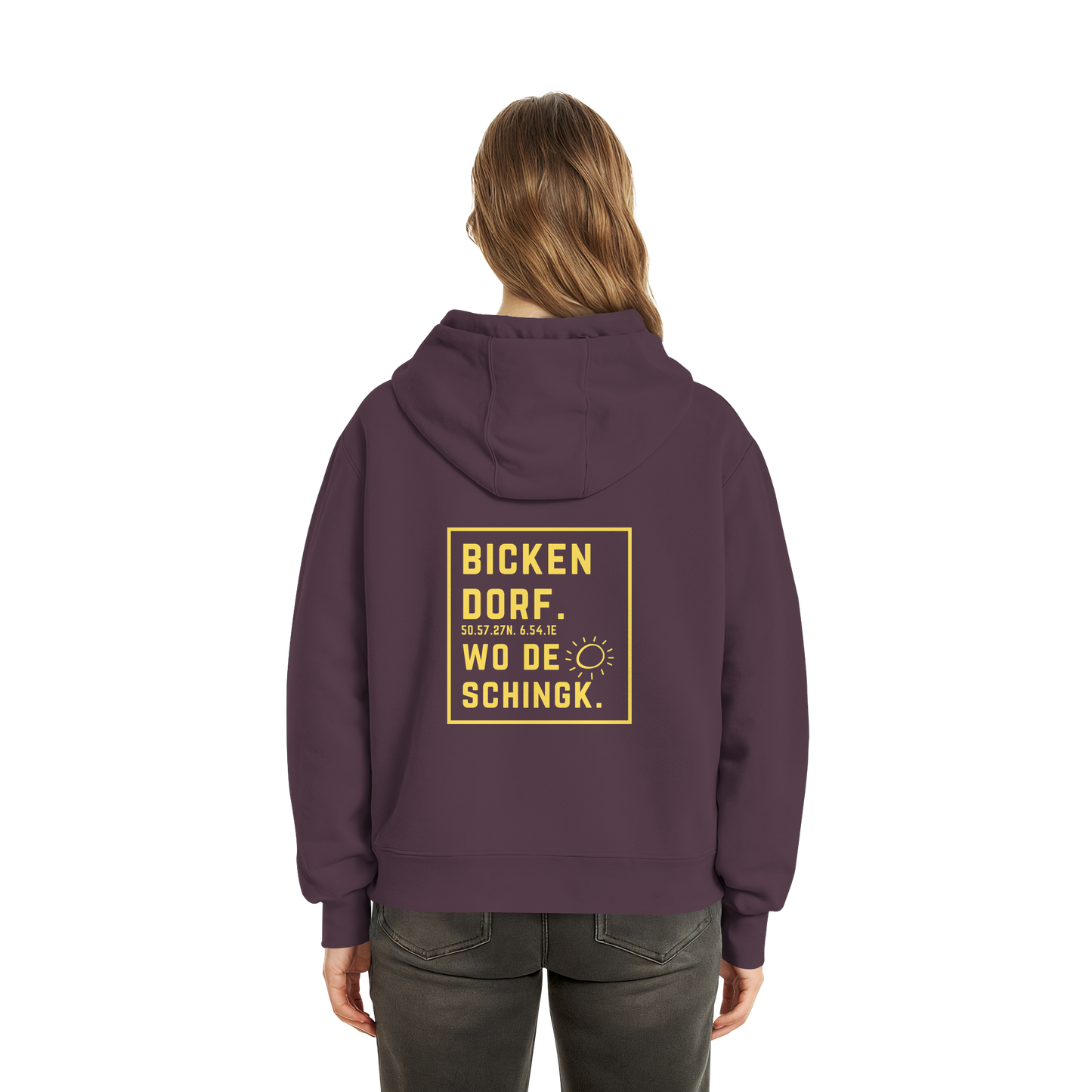 Wo de Sonn schingk - Bickendorf Druck Rücken - Fluffy Boxcut Zipper