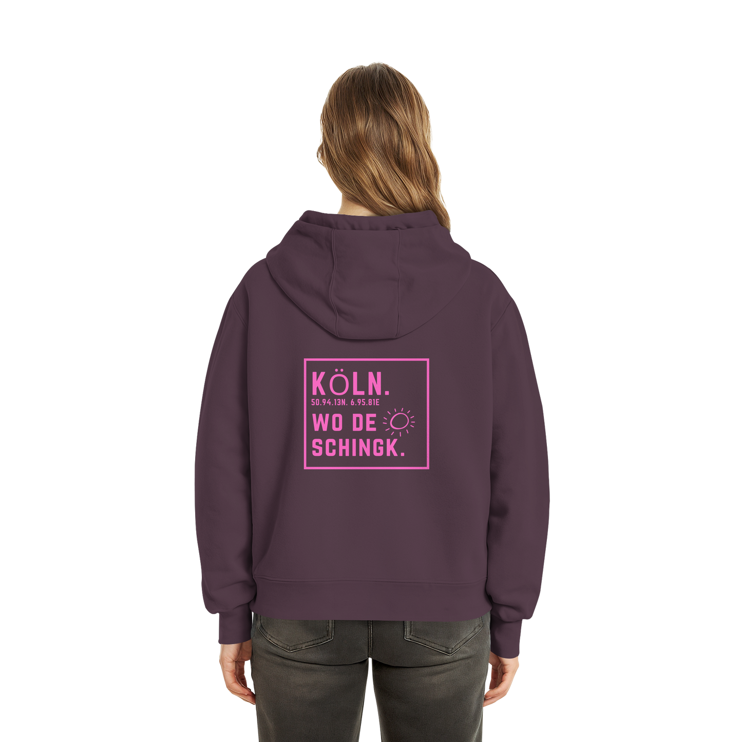 Wo de Sonn schingk - Köln Druck Rücken - Fluffy Boxcut Zipper
