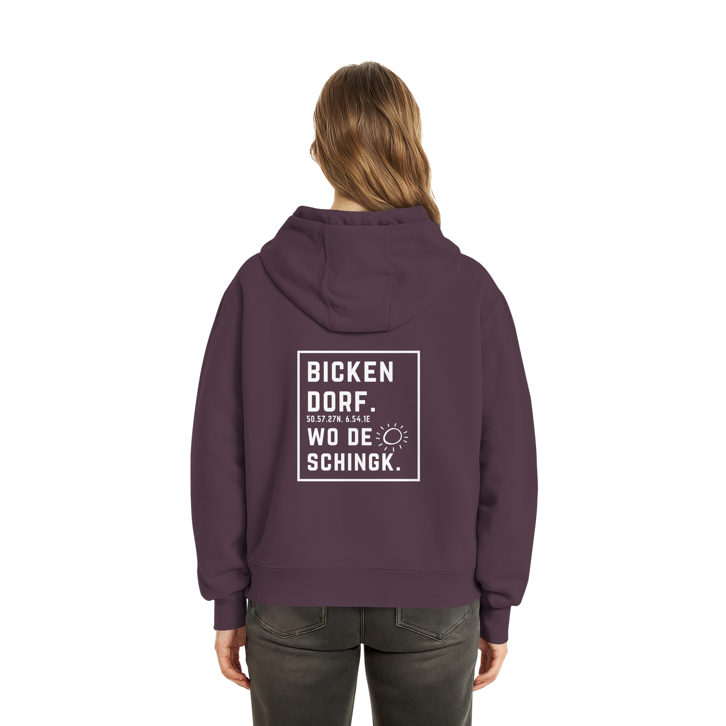 Wo de Sonn schingk - Bickendorf Druck Rücken - Fluffy Boxcut Zipper