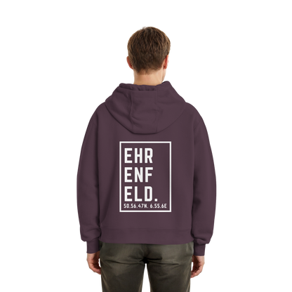 Ehrenfeld Koordinaten (großer Druck auf dem Rücken) - Fluffy Boxcut Zipper