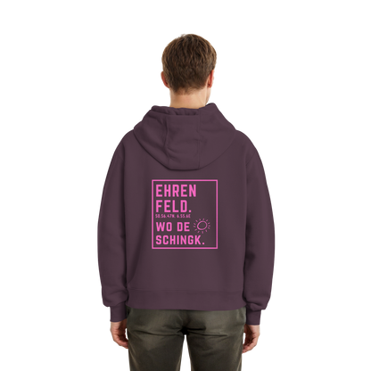 Wo de Sonn schingk - Ehrenfeld Druck Rücken  - Fluffy Boxcut Zipper