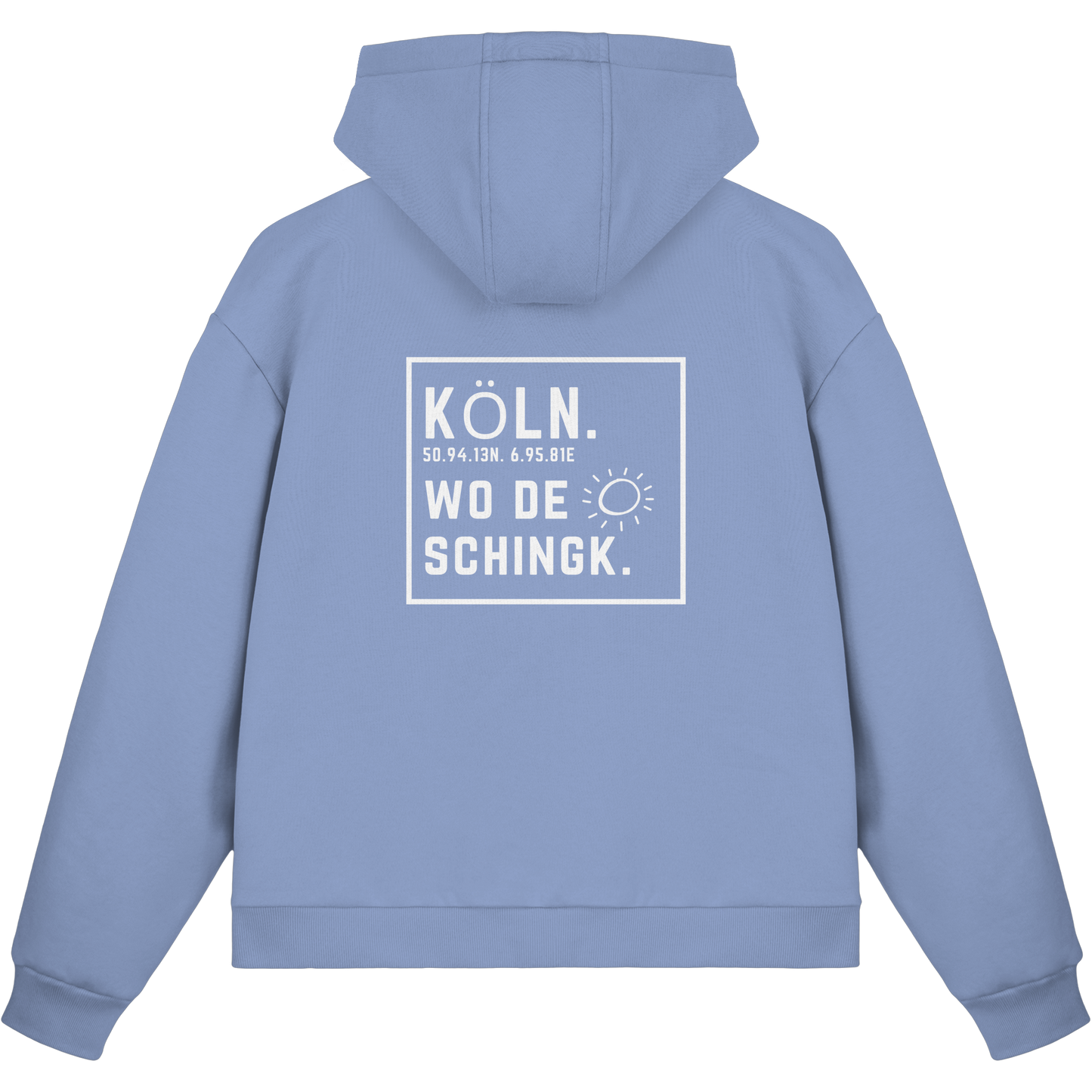 Wo de Sonn schingk - Köln Druck Rücken  - Fluffy Boxcut Zipper
