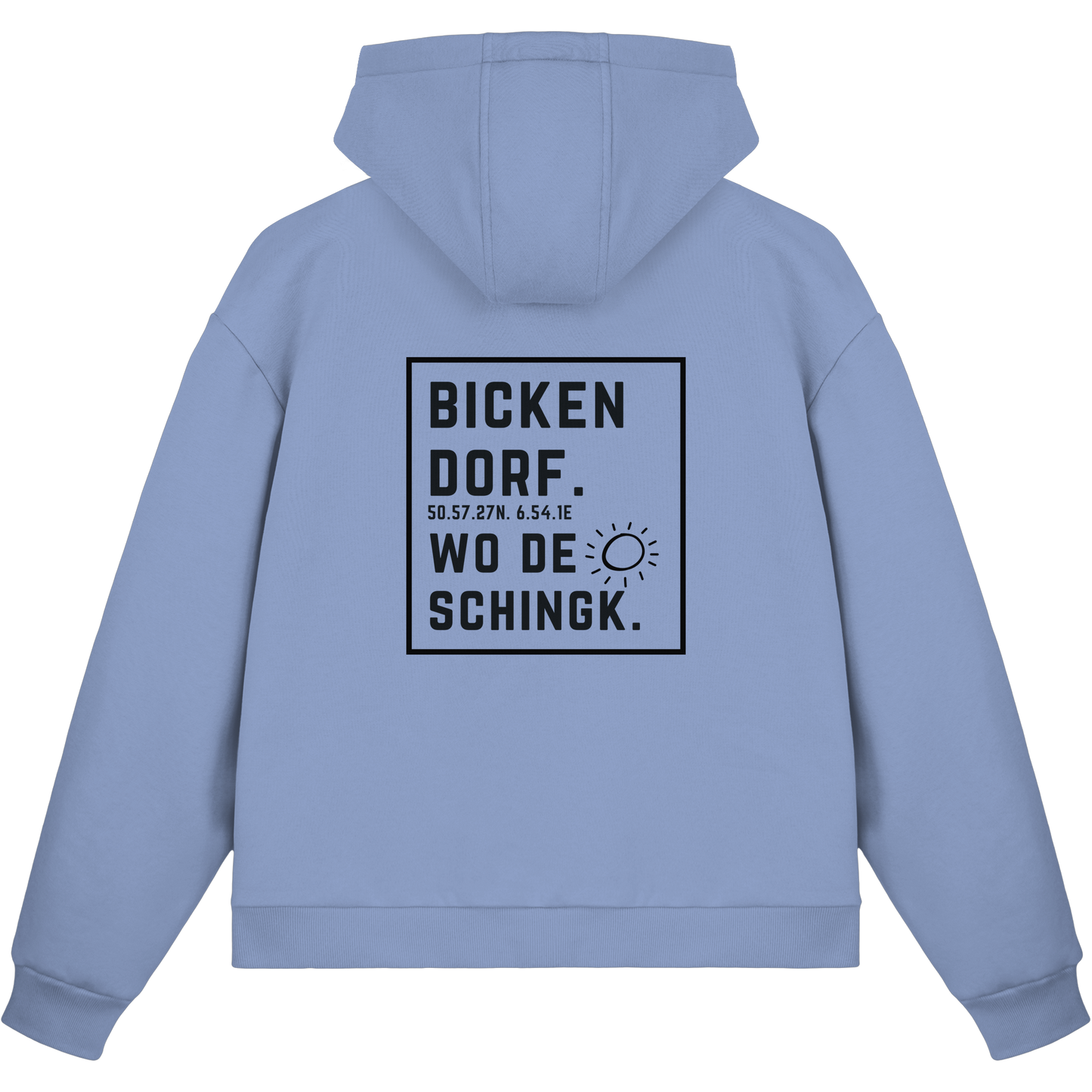 Wo de Sonn schingk - Bickendorf Druck Rücken - Fluffy Boxcut Zipper