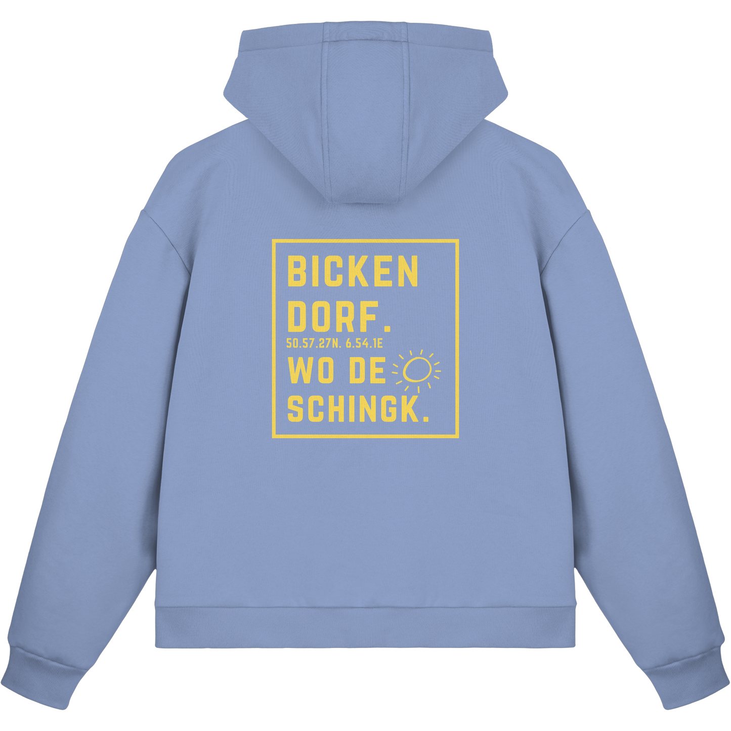 Wo de Sonn schingk - Bickendorf Druck Rücken - Fluffy Boxcut Zipper