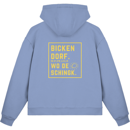 Wo de Sonn schingk - Bickendorf Druck Rücken - Fluffy Boxcut Zipper