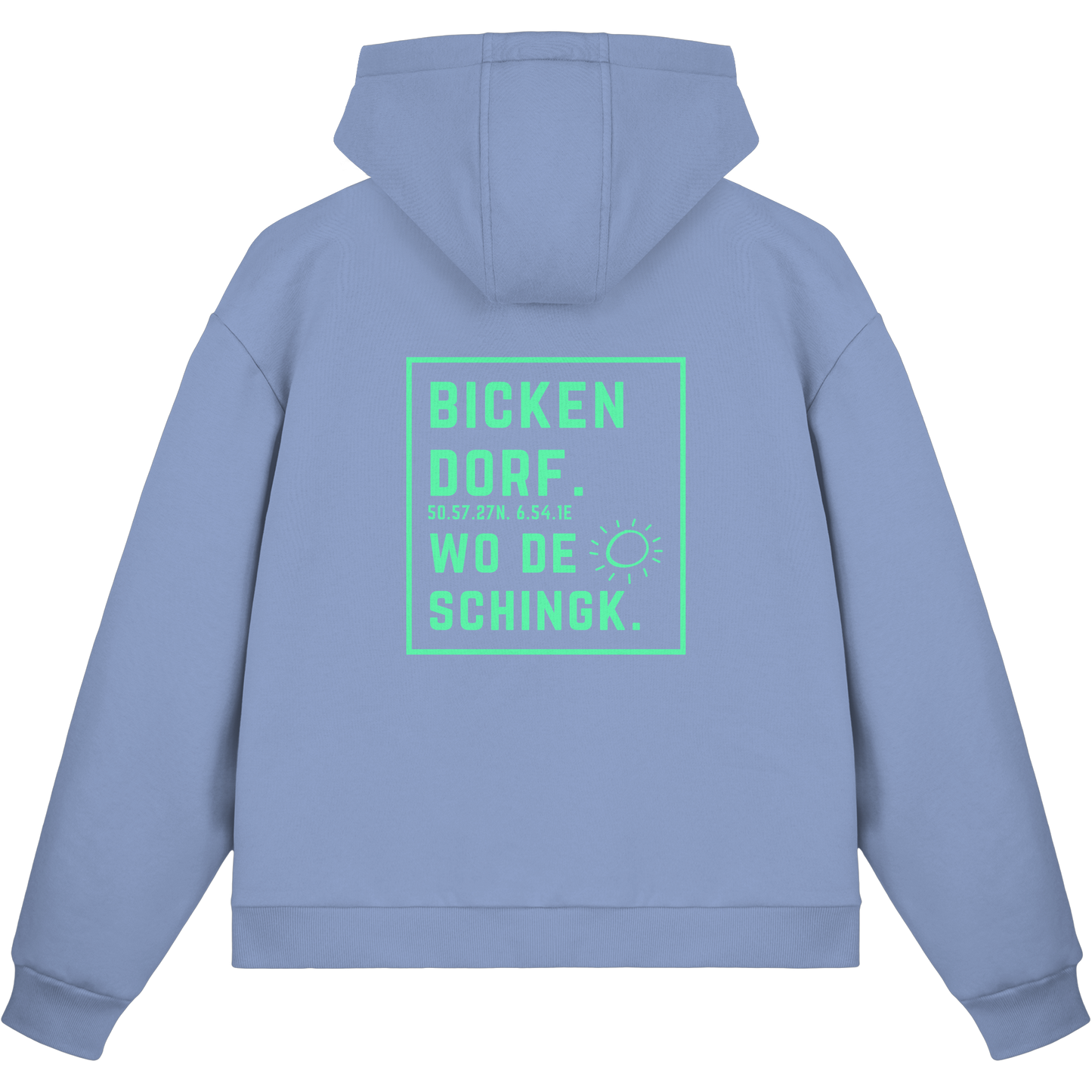 Wo de Sonn schingk - Bickendorf Druck Rücken - Fluffy Boxcut Zipper