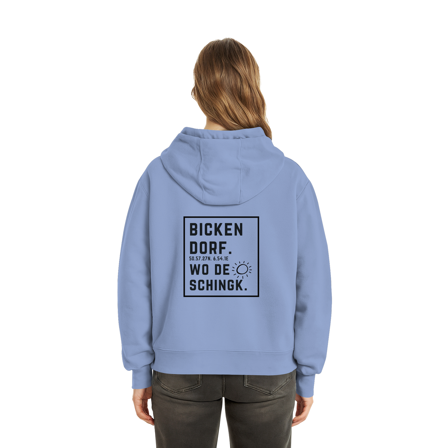 Wo de Sonn schingk - Bickendorf Druck Rücken - Fluffy Boxcut Zipper