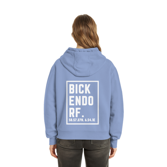 Bickendorf Koordinaten (großer Druck auf dem Rücken) - Fluffy Boxcut Zipper