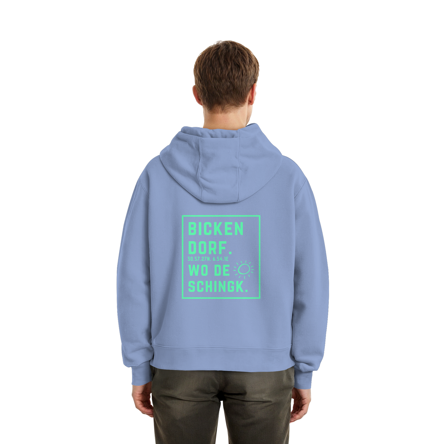 Wo de Sonn schingk - Bickendorf Druck Rücken - Fluffy Boxcut Zipper