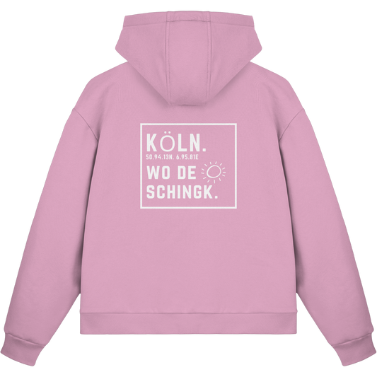 Wo de Sonn schingk - Köln Druck Rücken  - Fluffy Boxcut Zipper