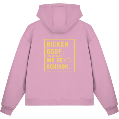 Wo de Sonn schingk - Bickendorf Druck Rücken - Fluffy Boxcut Zipper