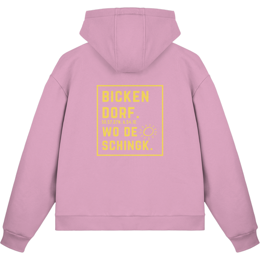 Wo de Sonn schingk - Bickendorf Druck Rücken - Fluffy Boxcut Zipper