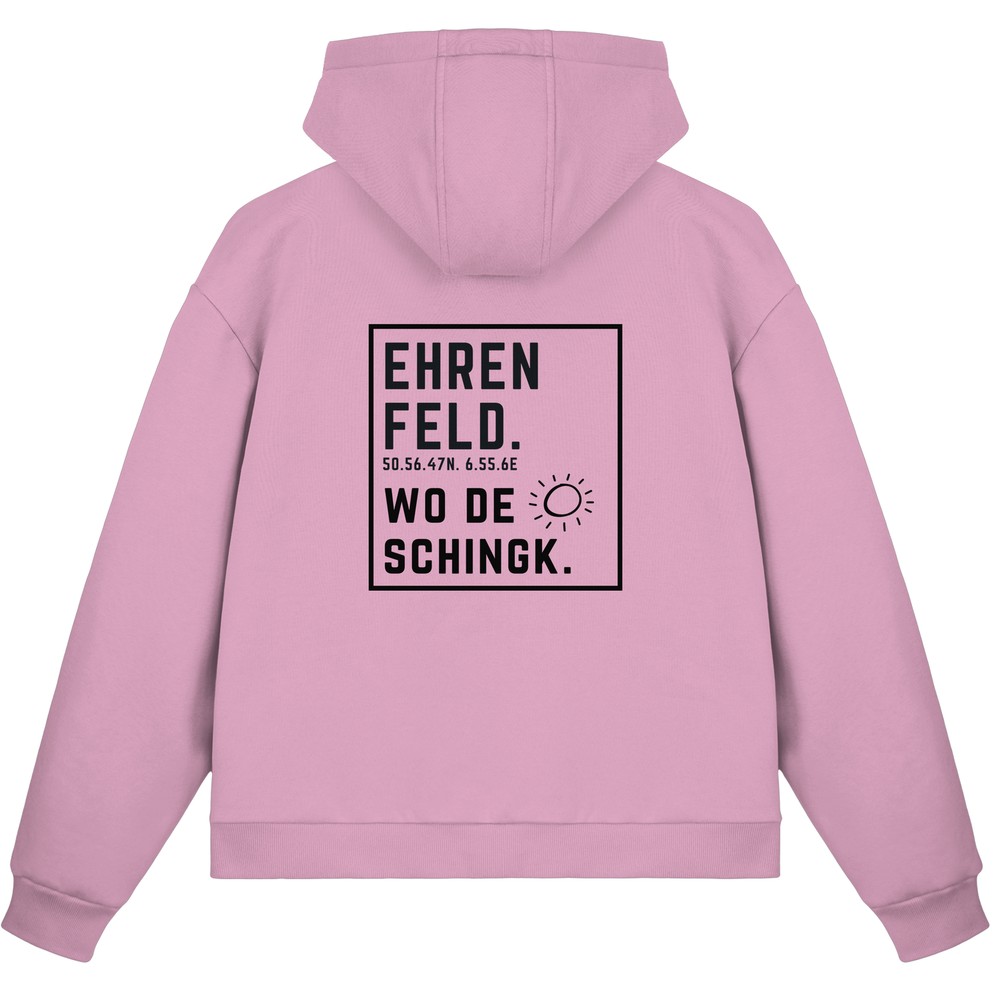 Wo de Sonn schingk - Ehrenfeld Druck Rücken - Fluffy Boxcut Zipper