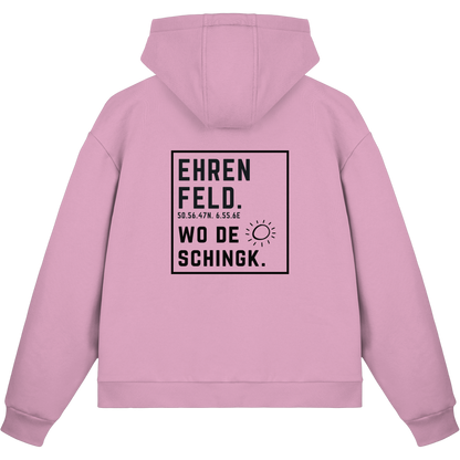 Wo de Sonn schingk - Ehrenfeld Druck Rücken - Fluffy Boxcut Zipper