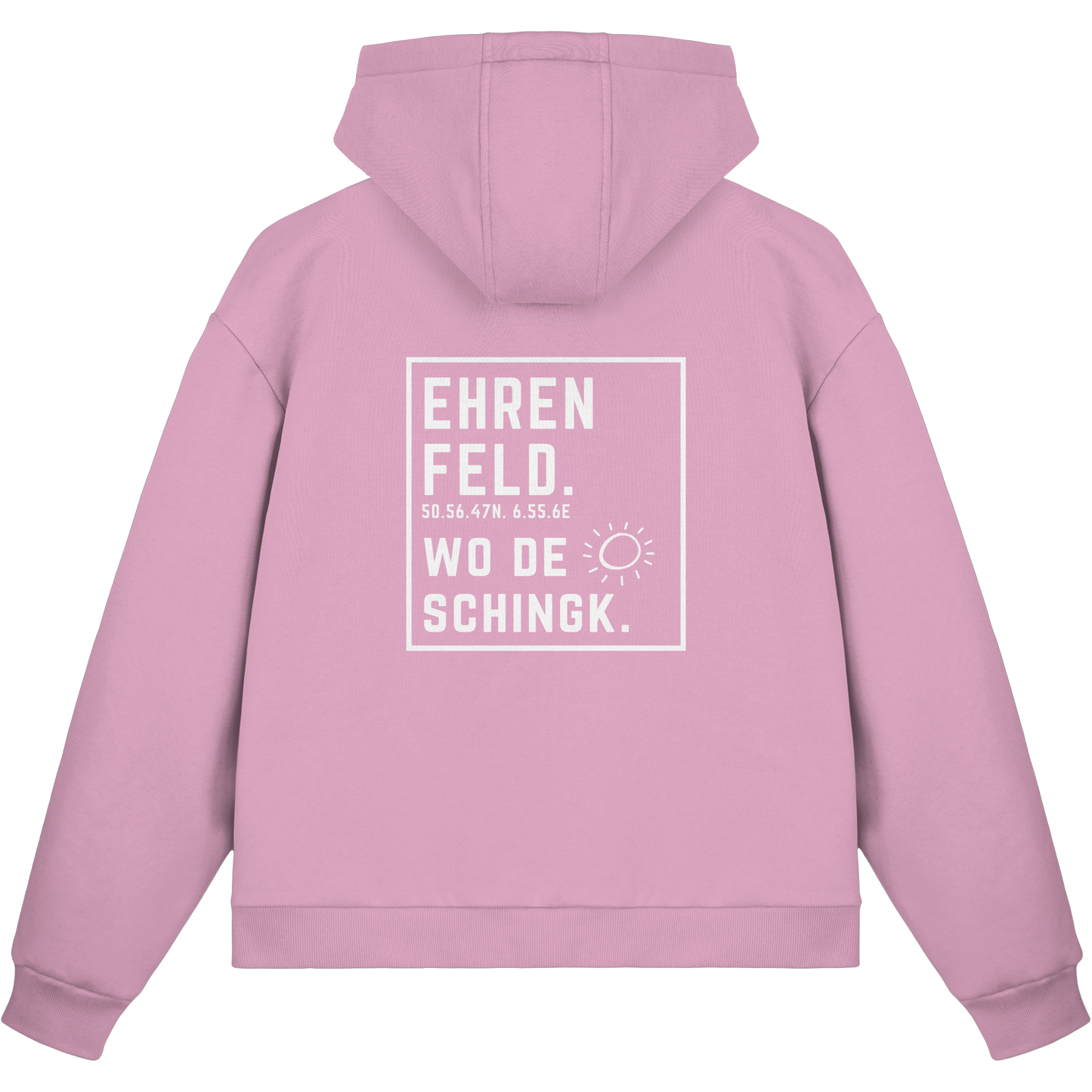 Wo de Sonn schingk - Ehrenfeld Druck Rücken  - Fluffy Boxcut Zipper