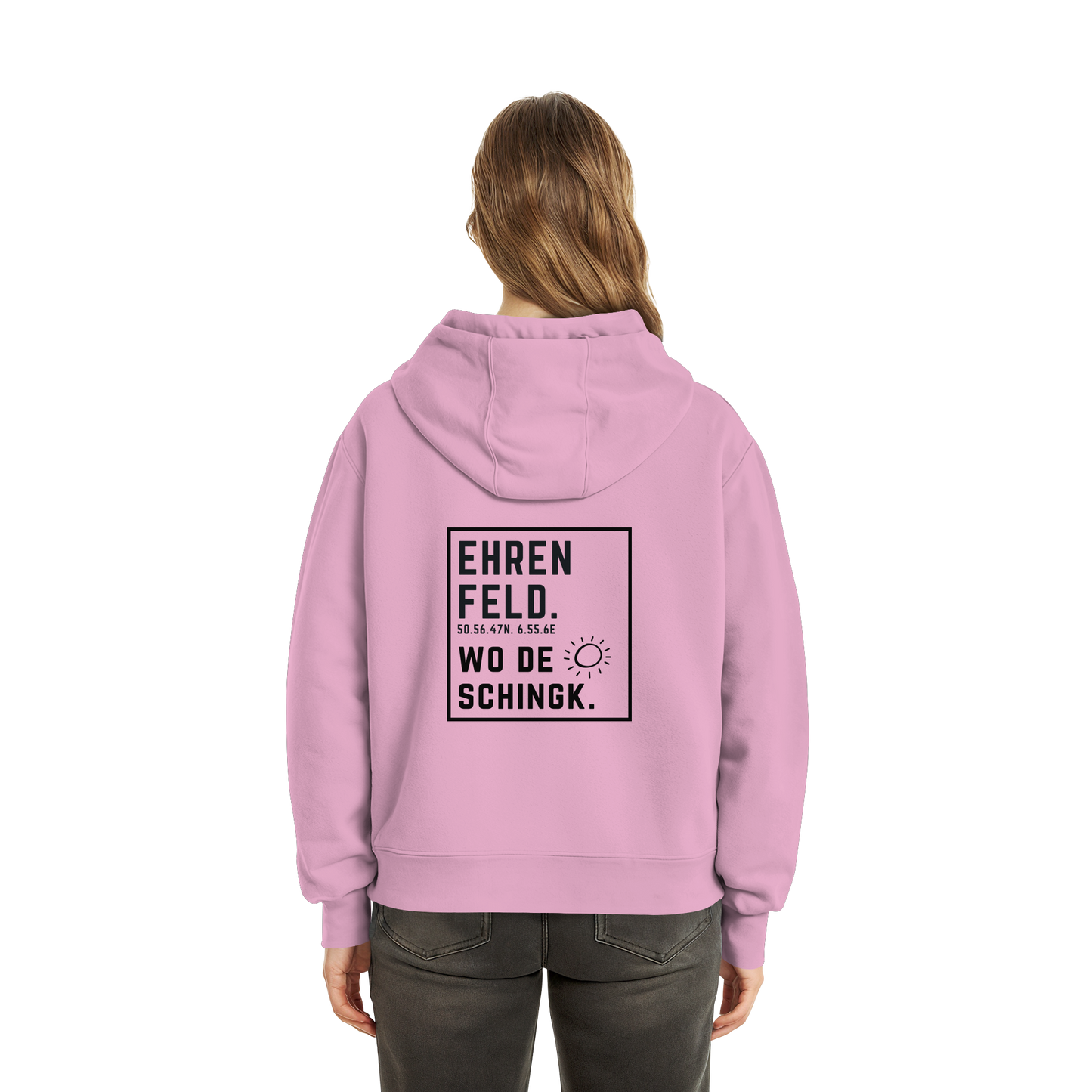 Wo de Sonn schingk - Ehrenfeld Druck Rücken - Fluffy Boxcut Zipper