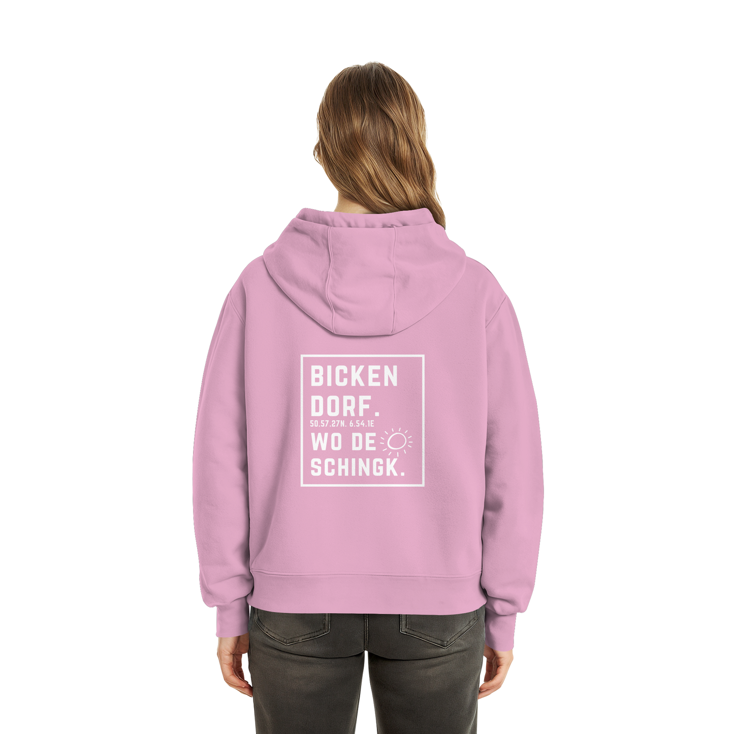 Wo de Sonn schingk - Bickendorf Druck Rücken - Fluffy Boxcut Zipper