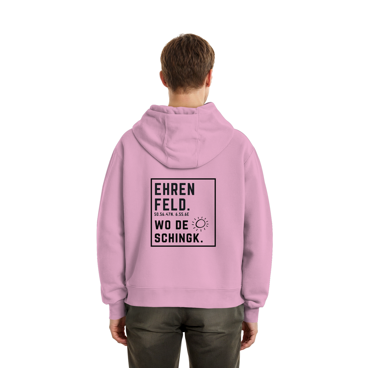 Wo de Sonn schingk - Ehrenfeld Druck Rücken - Fluffy Boxcut Zipper