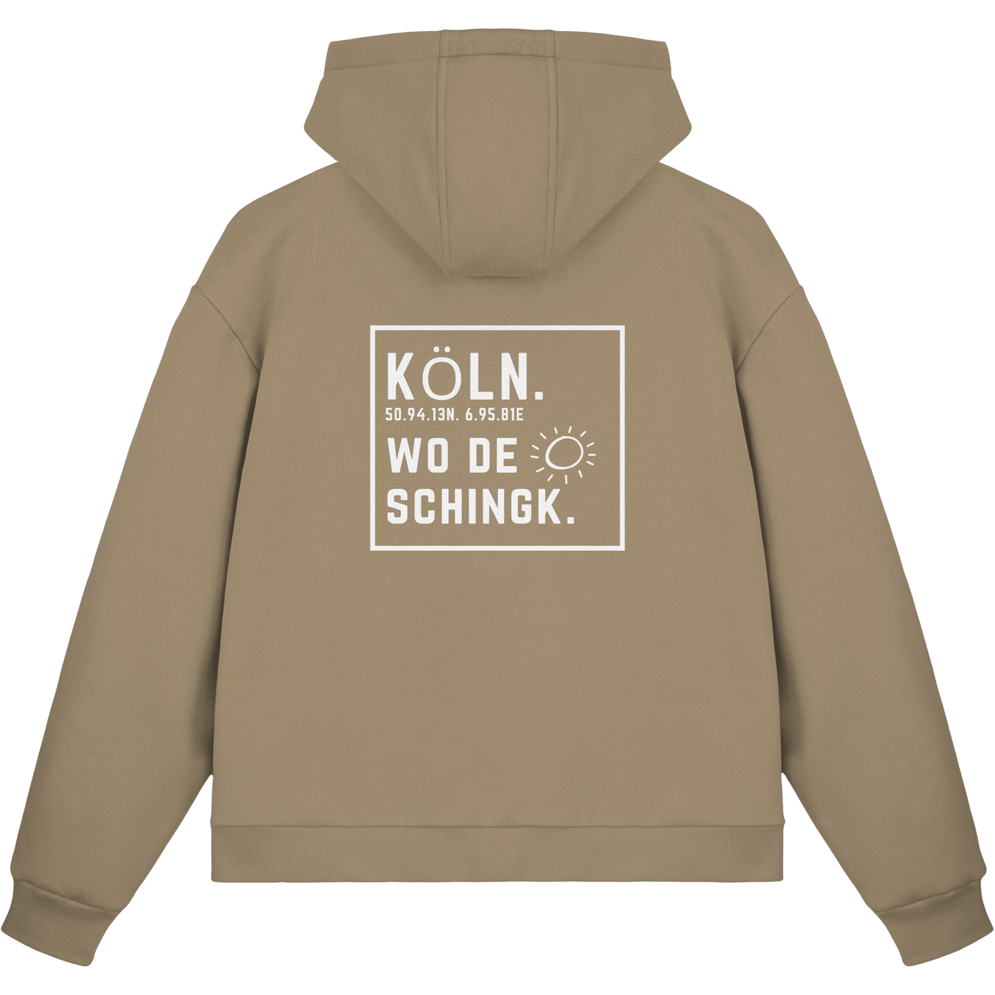 Wo de Sonn schingk - Köln Druck Rücken  - Fluffy Boxcut Zipper