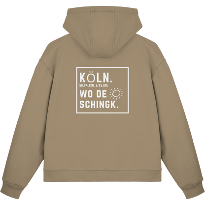 Wo de Sonn schingk - Köln Druck Rücken  - Fluffy Boxcut Zipper