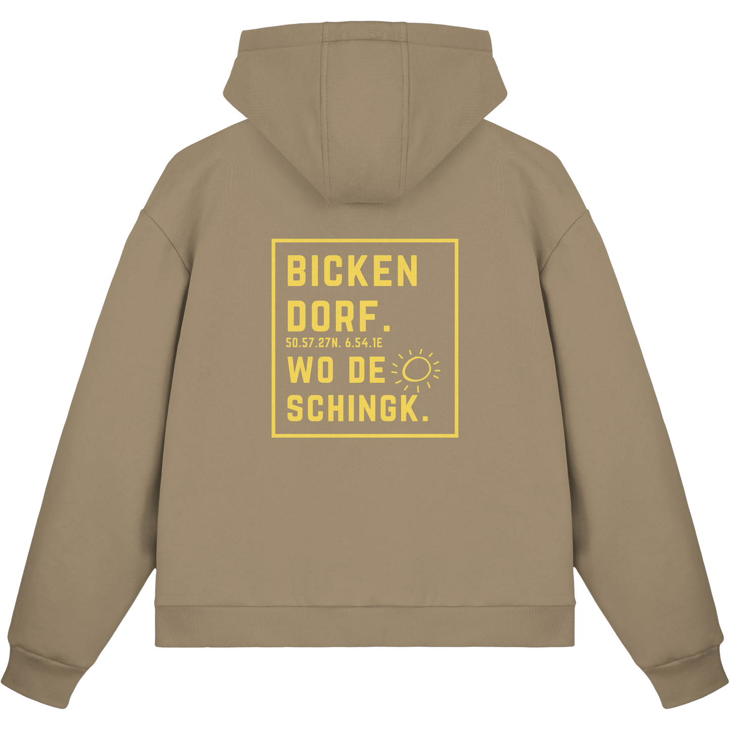 Wo de Sonn schingk - Bickendorf Druck Rücken - Fluffy Boxcut Zipper
