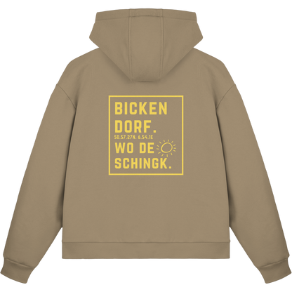 Wo de Sonn schingk - Bickendorf Druck Rücken - Fluffy Boxcut Zipper