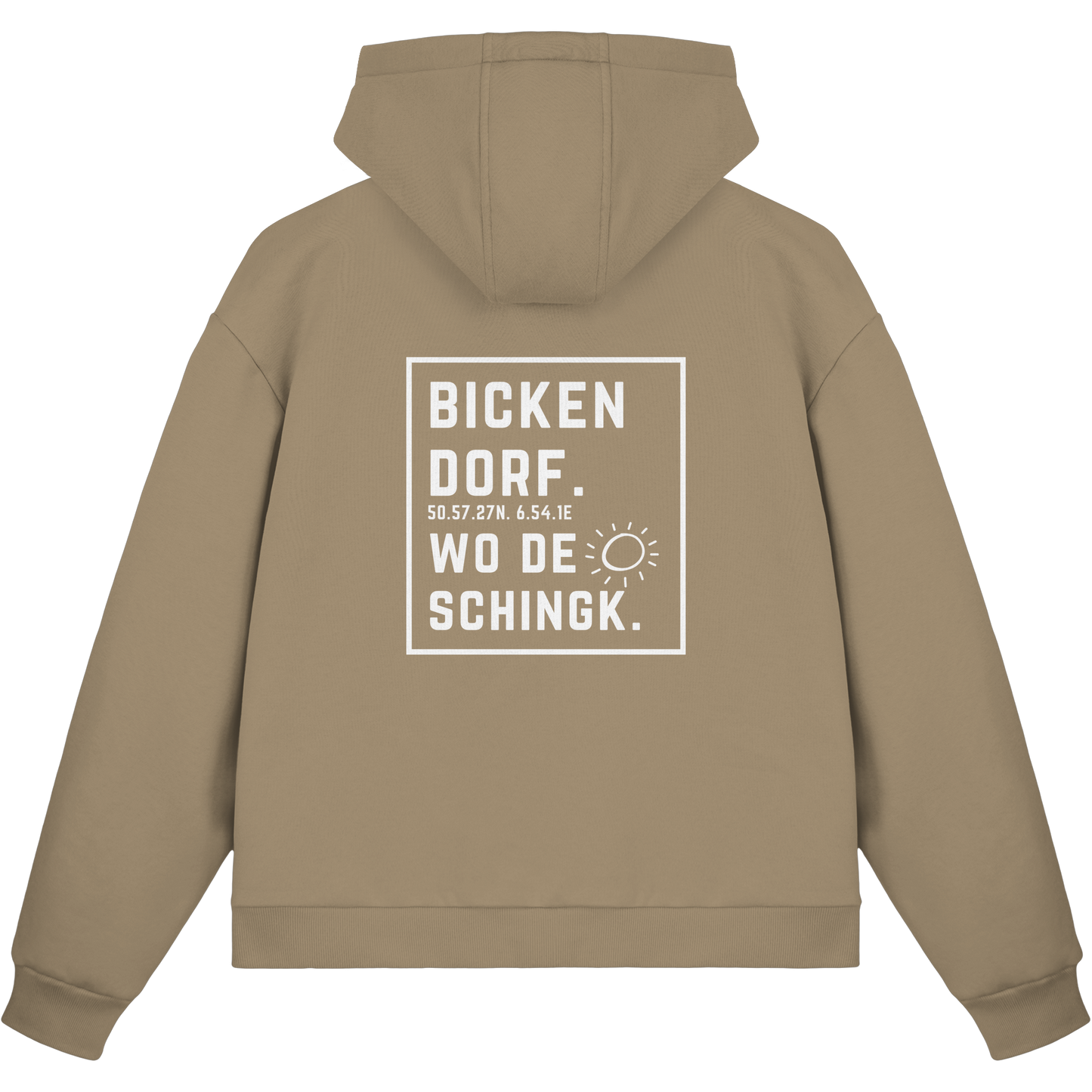 Wo de Sonn schingk - Bickendorf Druck Rücken - Fluffy Boxcut Zipper