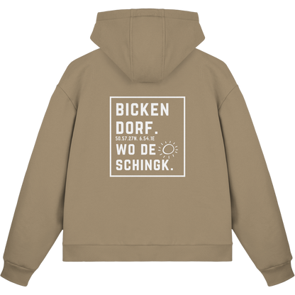 Wo de Sonn schingk - Bickendorf Druck Rücken - Fluffy Boxcut Zipper