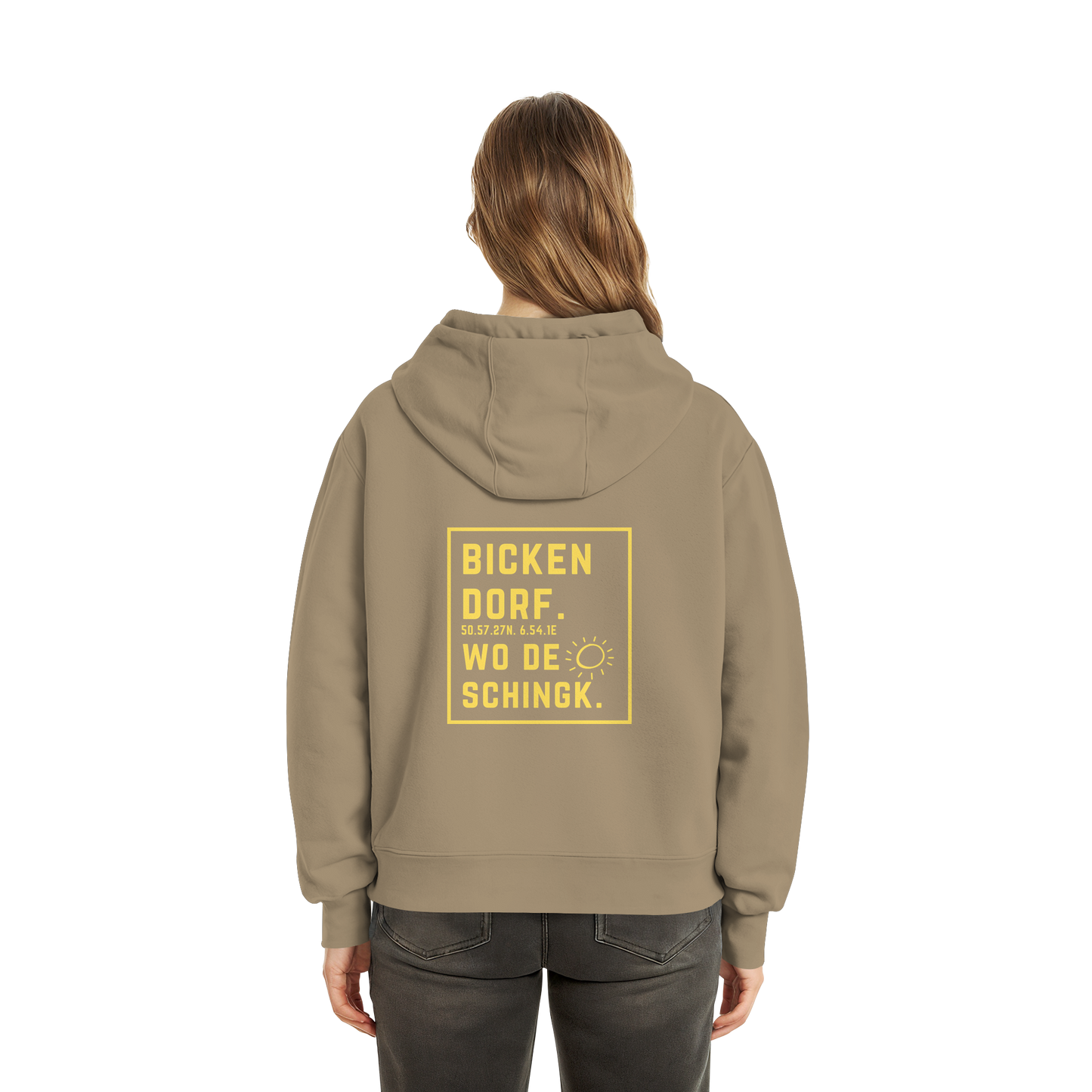 Wo de Sonn schingk - Bickendorf Druck Rücken - Fluffy Boxcut Zipper