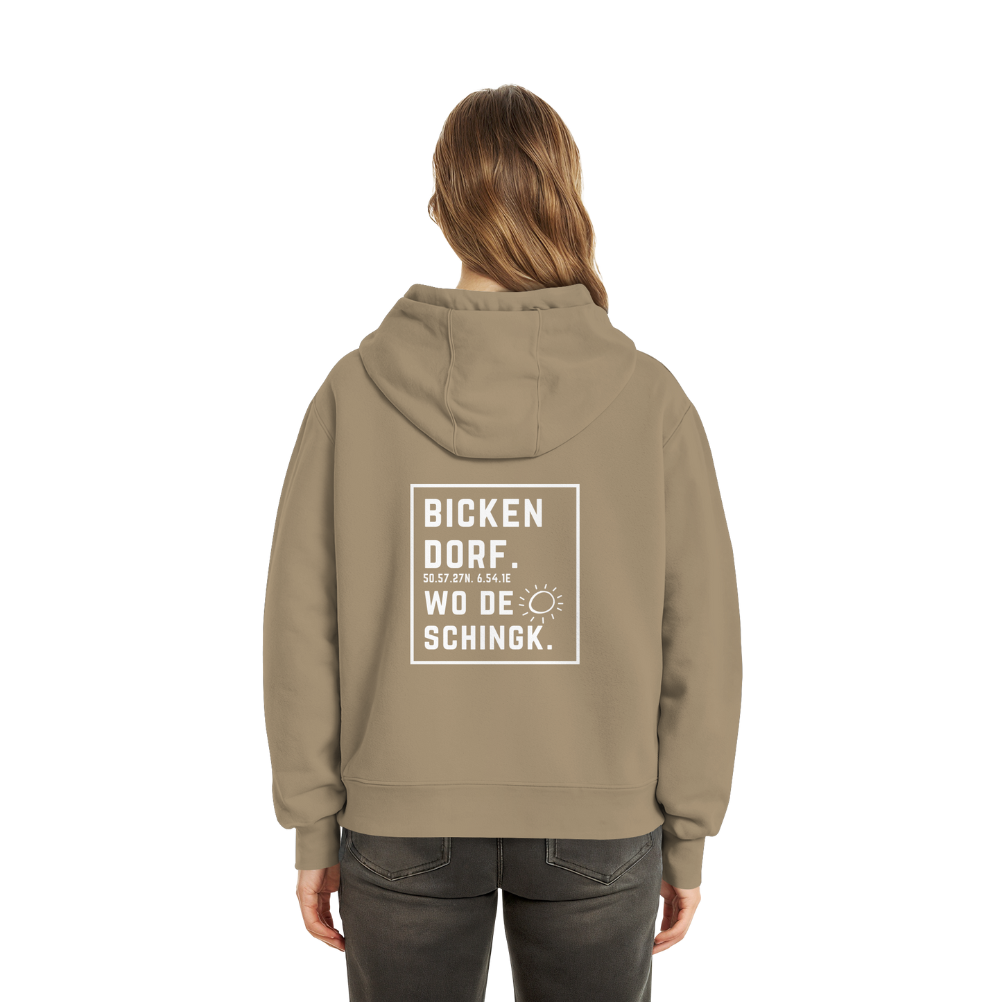 Wo de Sonn schingk - Bickendorf Druck Rücken - Fluffy Boxcut Zipper