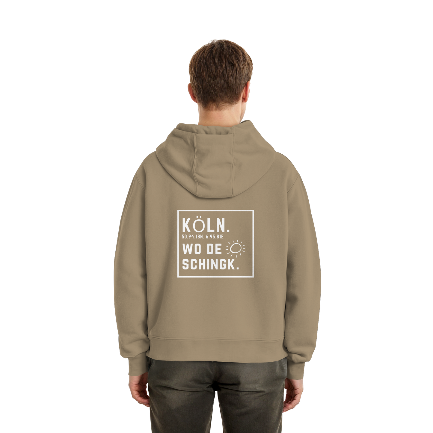 Wo de Sonn schingk - Köln Druck Rücken  - Fluffy Boxcut Zipper