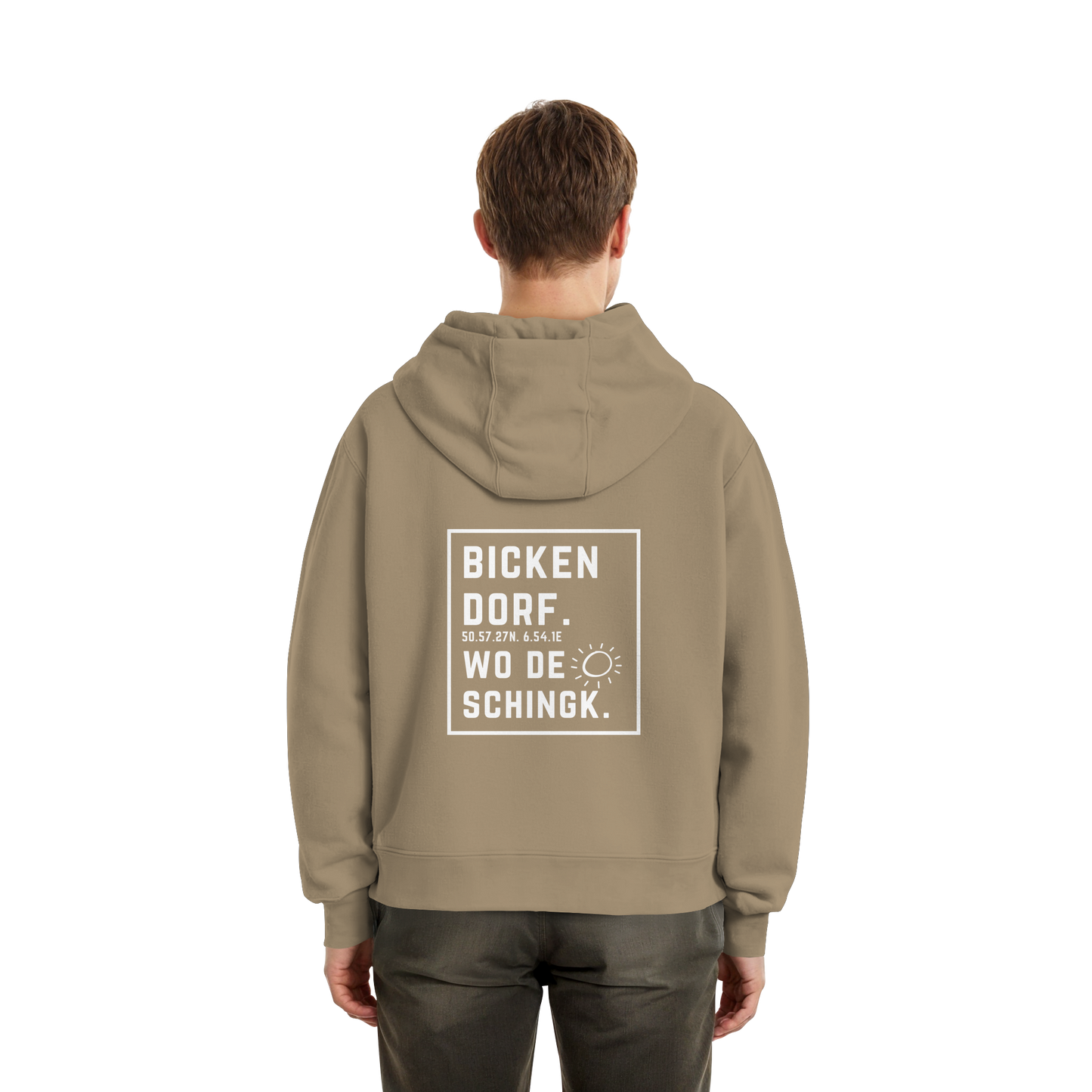 Wo de Sonn schingk - Bickendorf Druck Rücken - Fluffy Boxcut Zipper