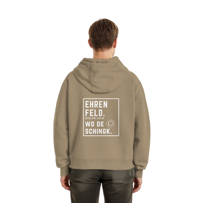 Wo de Sonn schingk - Ehrenfeld Druck Rücken  - Fluffy Boxcut Zipper