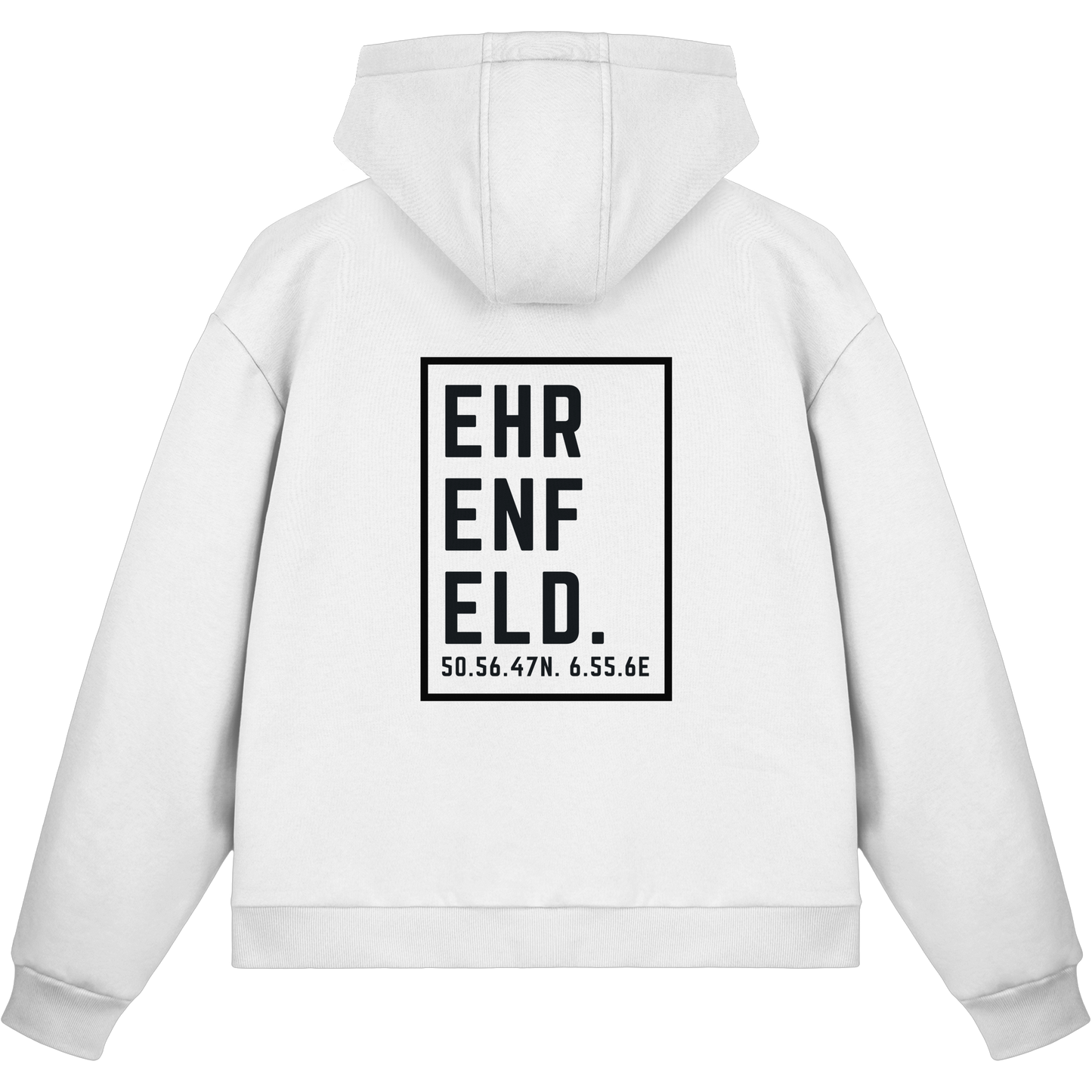 Ehrenfeld Koordinaten (großer Druck auf dem Rücken) - Fluffy Boxcut Zipper