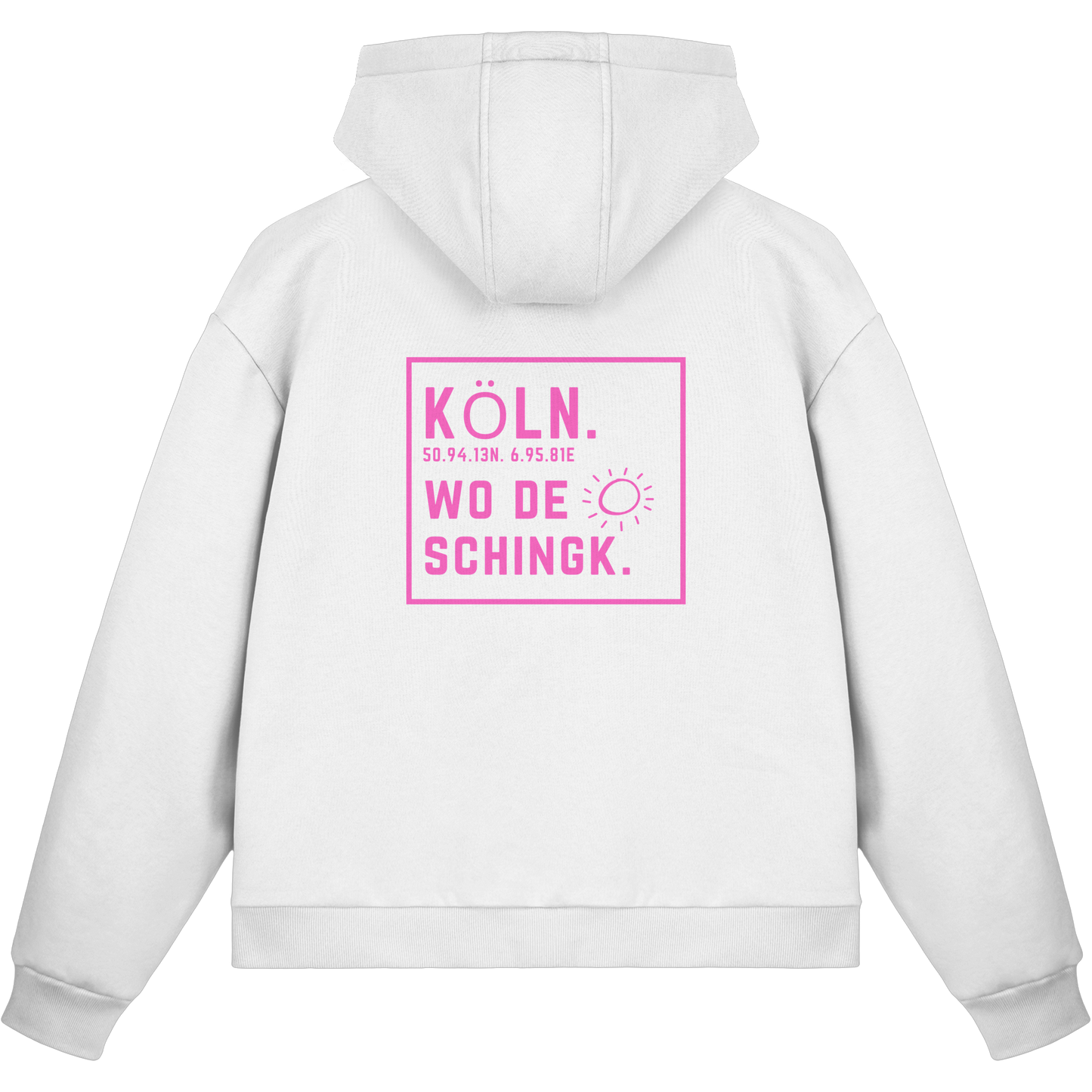Wo de Sonn schingk - Köln Druck Rücken - Fluffy Boxcut Zipper