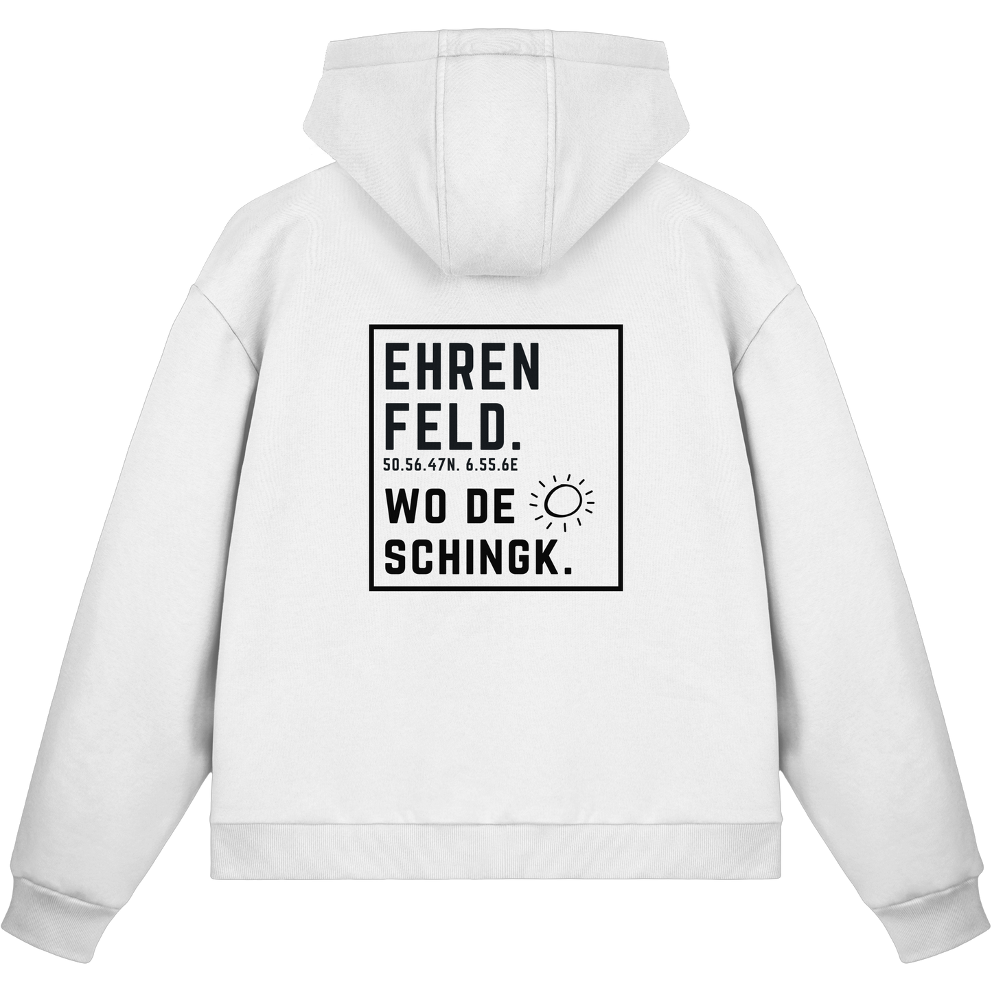 Wo de Sonn schingk - Ehrenfeld Druck Rücken - Fluffy Boxcut Zipper