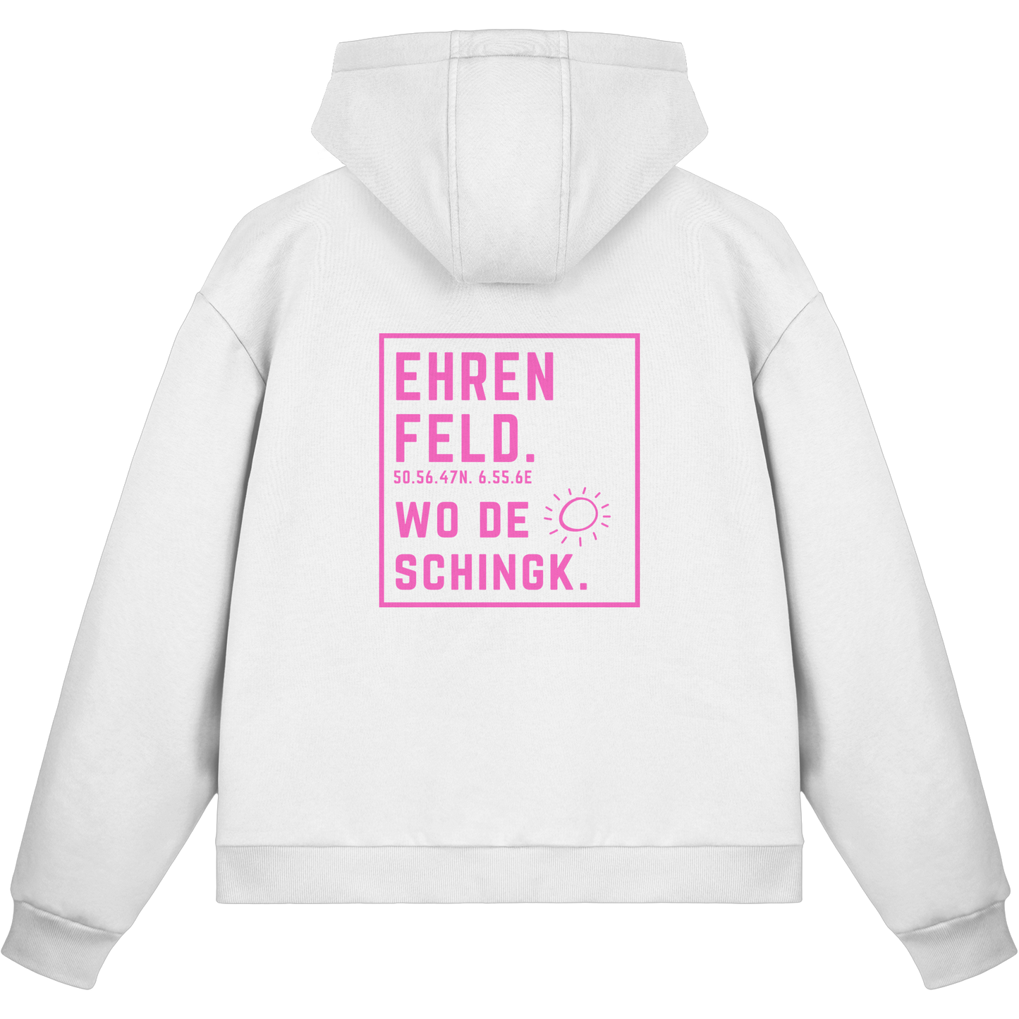 Wo de Sonn schingk - Ehrenfeld Druck Rücken  - Fluffy Boxcut Zipper