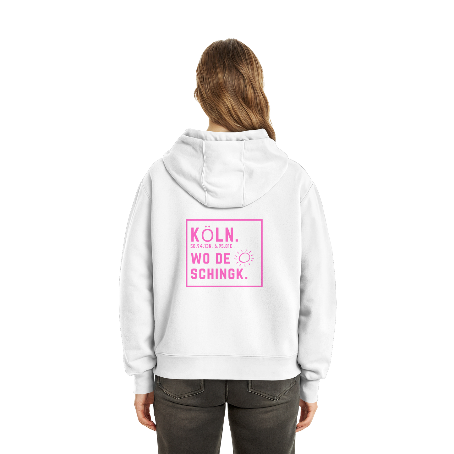 Wo de Sonn schingk - Köln Druck Rücken - Fluffy Boxcut Zipper