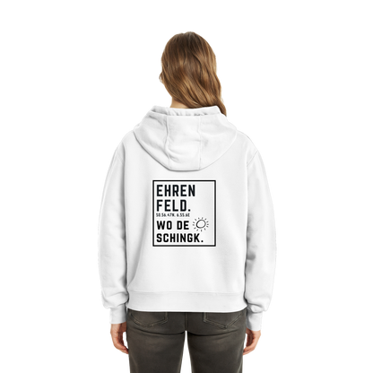 Wo de Sonn schingk - Ehrenfeld Druck Rücken - Fluffy Boxcut Zipper