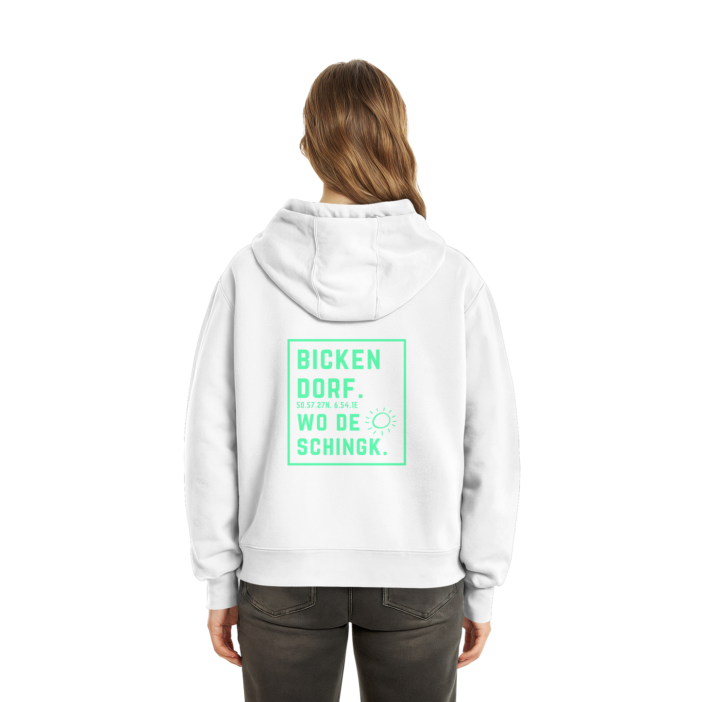 Wo de Sonn schingk - Bickendorf Druck Rücken - Fluffy Boxcut Zipper