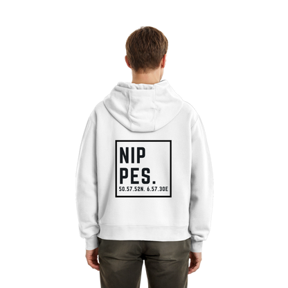 Nippes Koordinaten (großer Druck auf dem Rücken) - Fluffy Boxcut Zipper