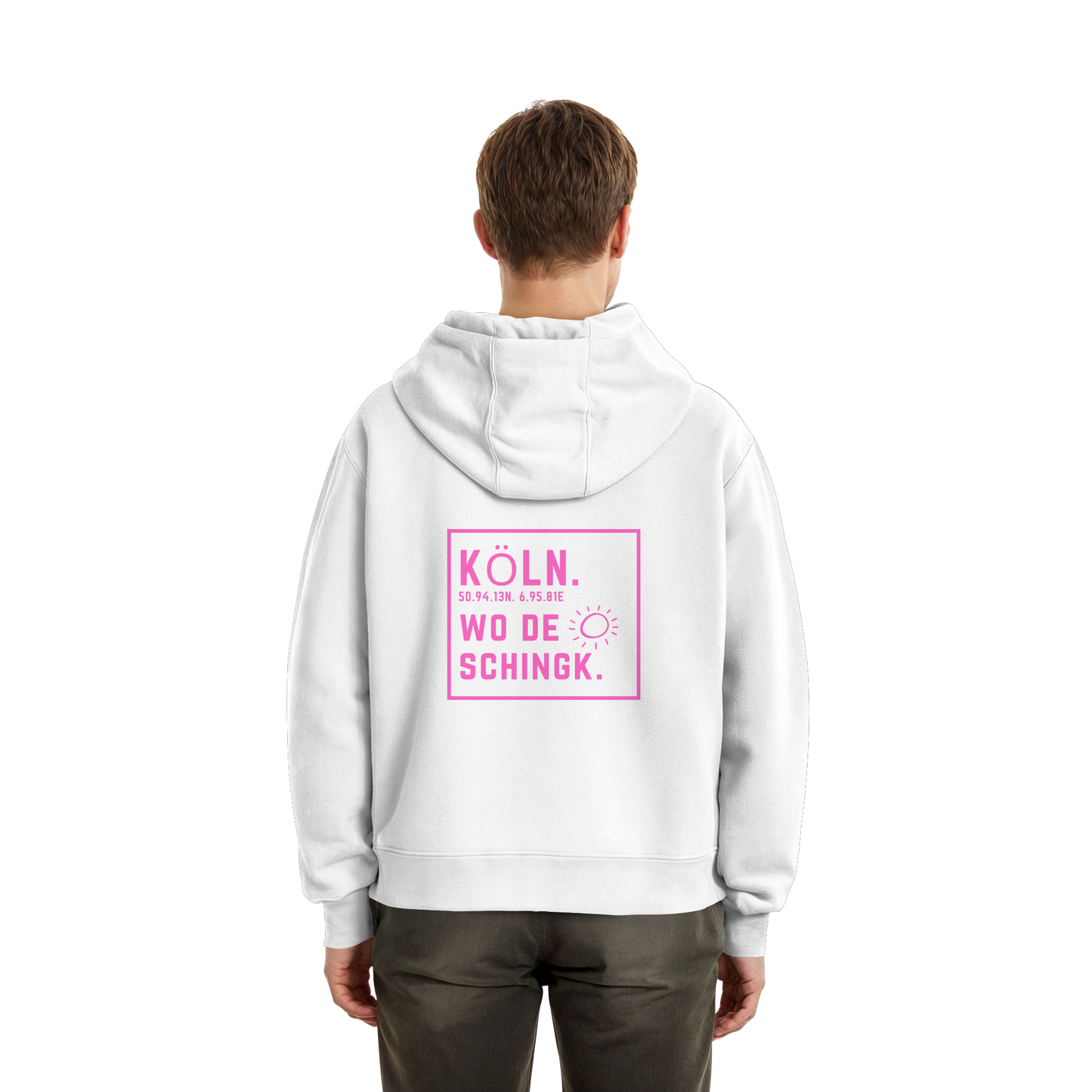 Wo de Sonn schingk - Köln Druck Rücken - Fluffy Boxcut Zipper
