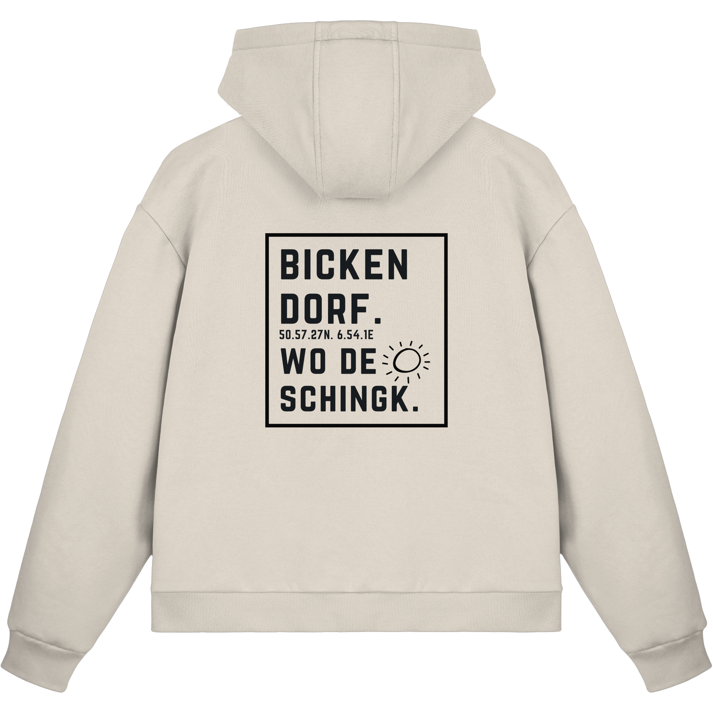 Wo de Sonn schingk - Bickendorf Druck Rücken - Fluffy Boxcut Zipper