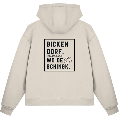 Wo de Sonn schingk - Bickendorf Druck Rücken - Fluffy Boxcut Zipper