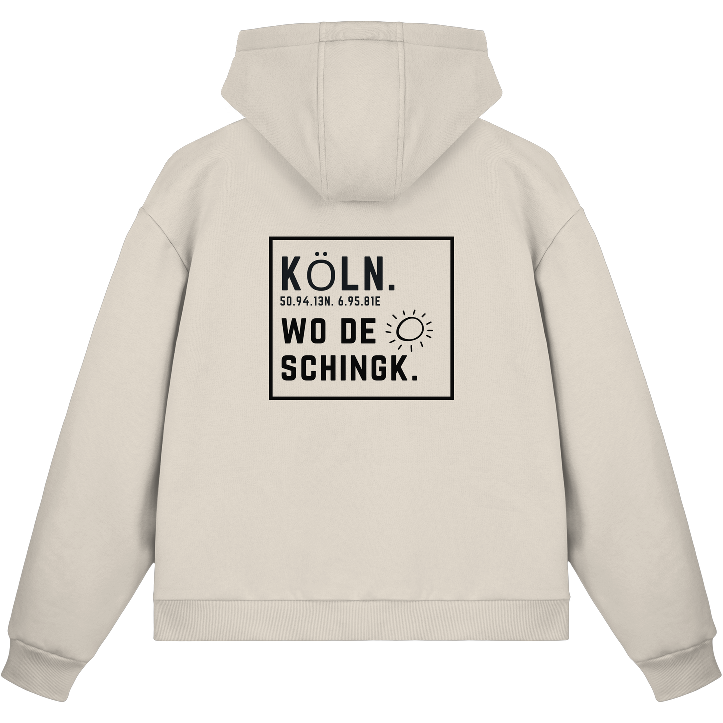 Wo de Sonn schingk - Köln Druck Rücken  - Fluffy Boxcut Zipper