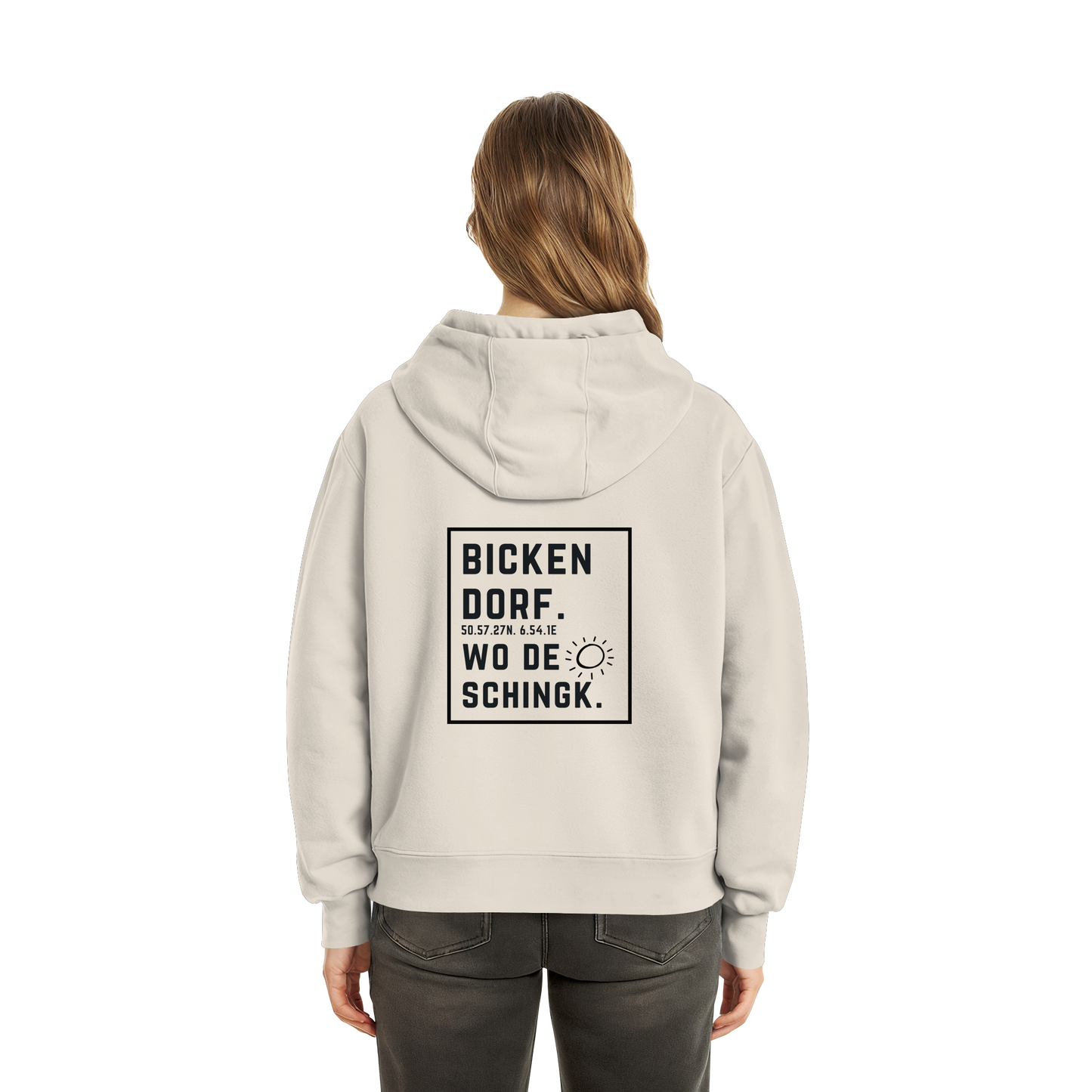 Wo de Sonn schingk - Bickendorf Druck Rücken - Fluffy Boxcut Zipper