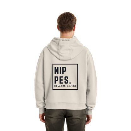 Nippes Koordinaten (großer Druck auf dem Rücken) - Fluffy Boxcut Zipper
