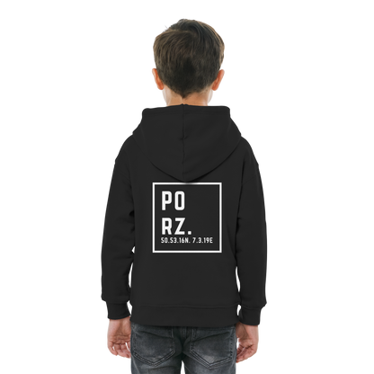 Porz Koordinaten (großer Druck Rücken) - Kids Basic Hoodie