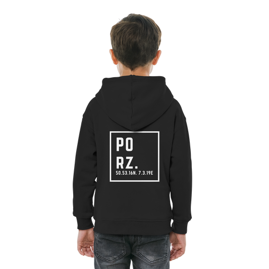 Porz Koordinaten (großer Druck Rücken) - Kids Basic Hoodie