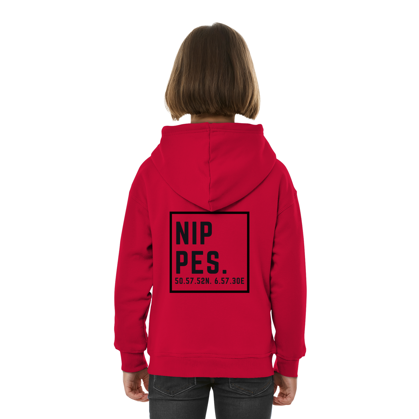 Nippes Koordinaten (großer Druck auf dem Rücken) - Kids Basic Hoodie